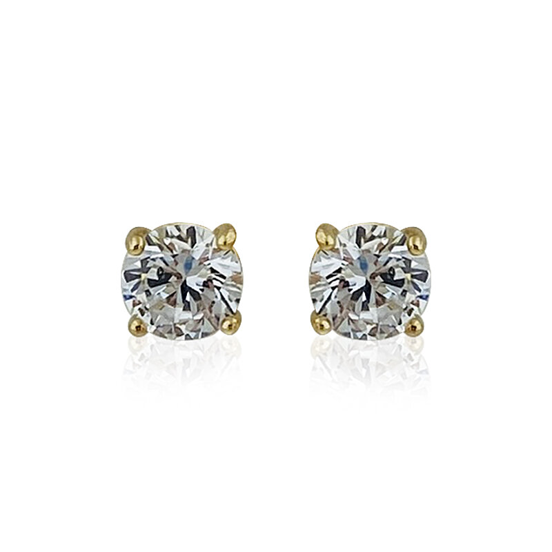 0.84 Carat Solitaire Earring - 1