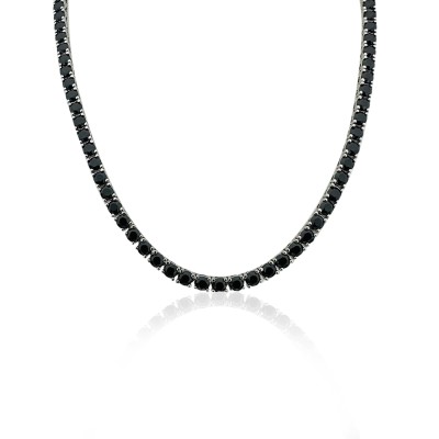 by Eda Çetin - 3 mm Black Waterway Necklace - 45 cm