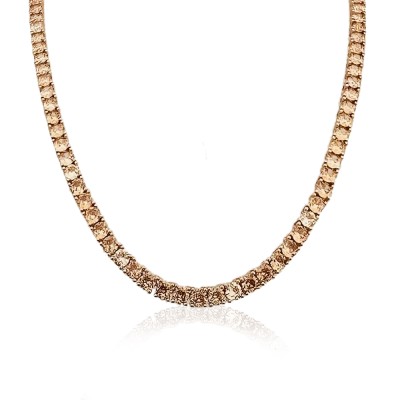 byEdaÇetin - 3 mm Champagne Waterway Necklace