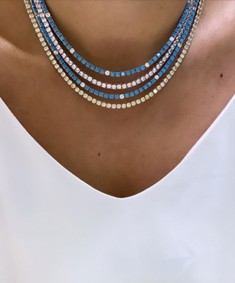 by Eda Çetin - 3 mm Turquoise Water Necklace
