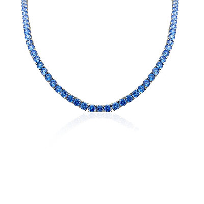 4 mm Aqua Waterway Necklace - by Eda Çetin