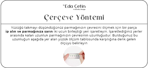 çerçeve yöntemi yüzük ölçüsü