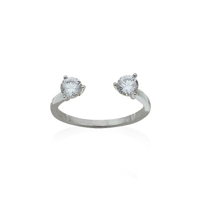 byEdaÇetin - Adjustable Double Stone Ring