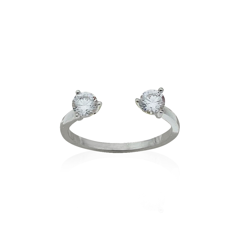 Adjustable Double Stone Ring