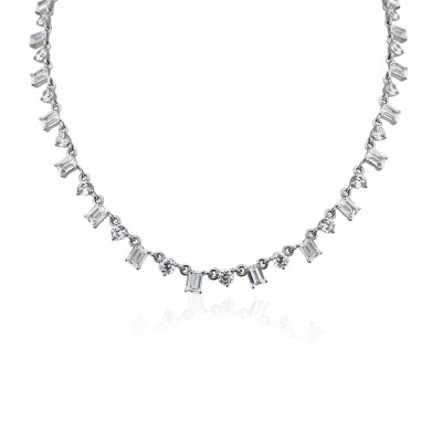 Amalfi Sequential Baguette Necklace - by Eda Çetin