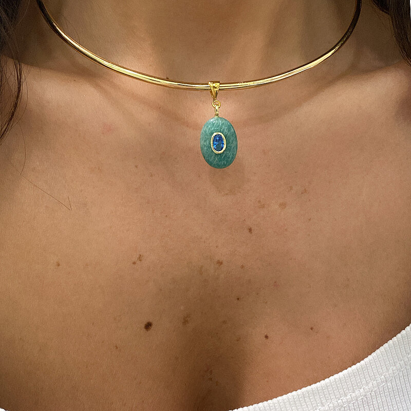 Amazonite Choker Necklace - 2