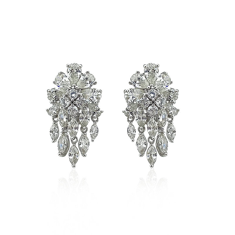 Amore Moissanite Marquise Earrings - 1