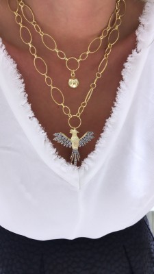 Anka Kuşu Kolye-Gold Renk - by Eda Çetin