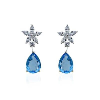 Aqua Drop Earrings