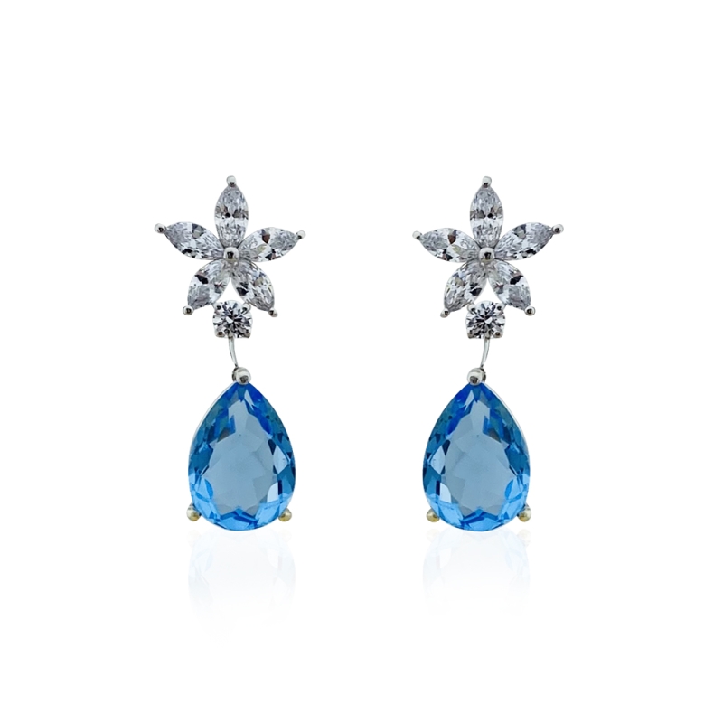 Aqua Drop Earrings