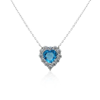 Aqua Heart Necklace