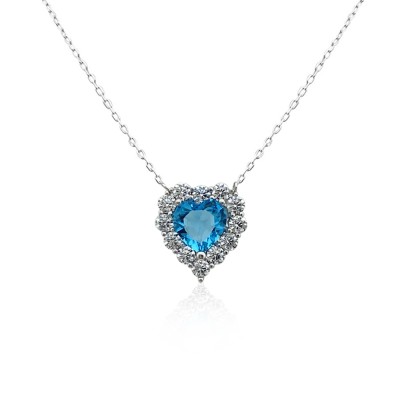 byEdaÇetin - Aqua Heart Necklace