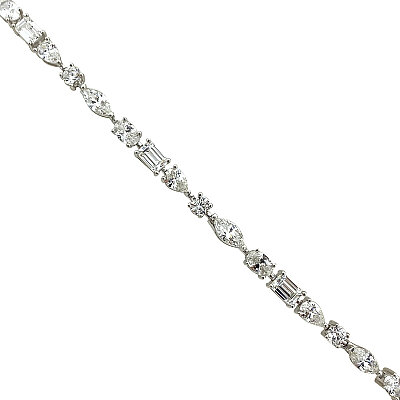 Asymmetric Moissanite Eternity Bracelet - by Eda Çetin