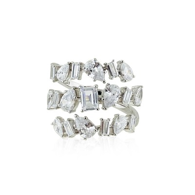 Asymmetrical Three Row Ring - Thumbnail