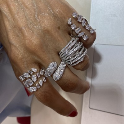 by Eda Çetin - Asymmetrical Three Row Ring (1)