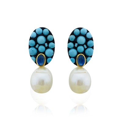 byEdaÇetin - Athens Turquoise Collection Earrings