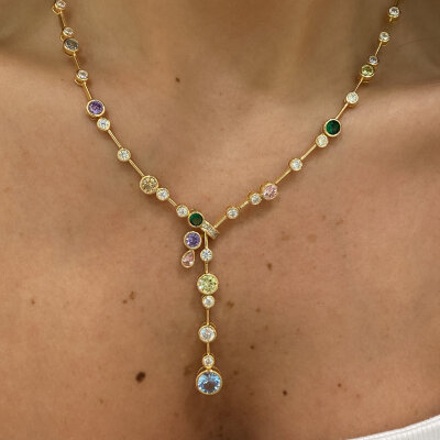 Auric Colored Italian Necklace - by Eda Çetin