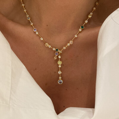 Auric Colored Italian Necklace - by Eda Çetin