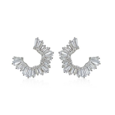 by Eda Çetin - Baguette Fan Earrings
