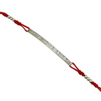 Baguette Ribbon Rope Bracelet - Thumbnail