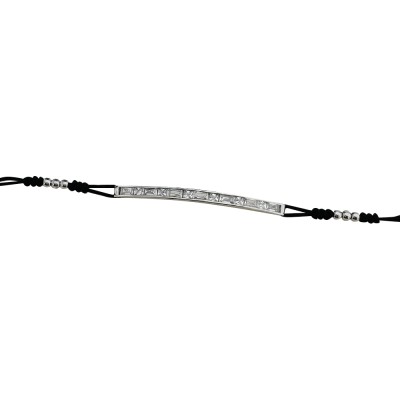 Baguette Ribbon Rope Bracelet - Thumbnail