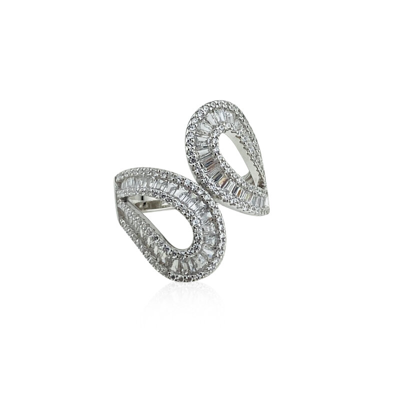 Baguette Wave Ring - 1