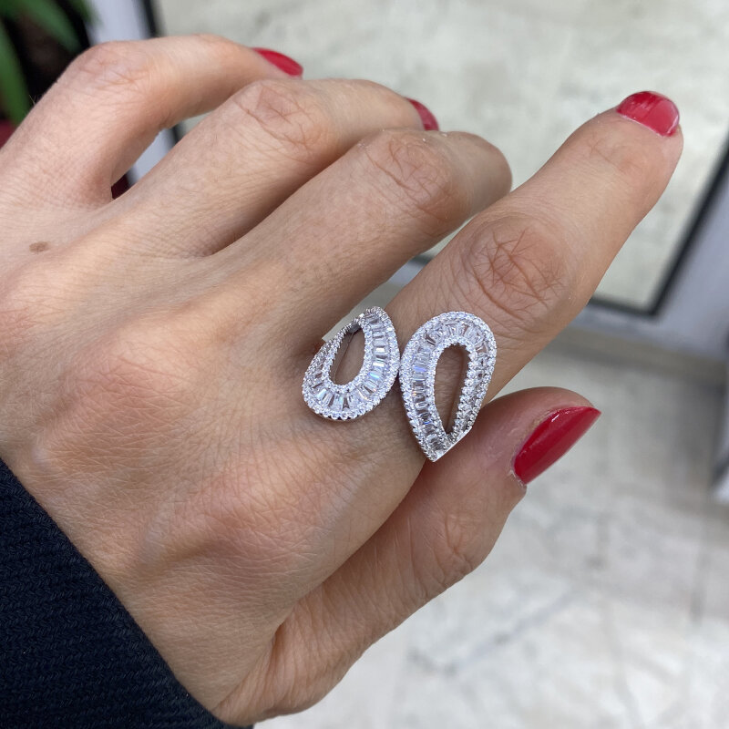 Baguette Wave Ring - 2