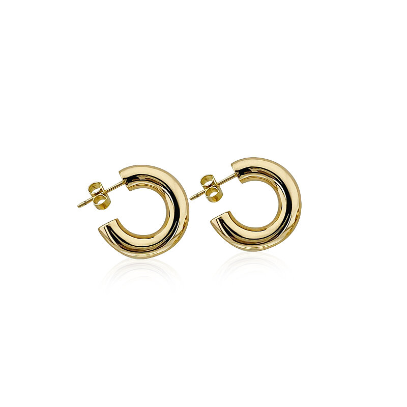 Basic Hoop Earrings - 1.5 cm Diameter - 2