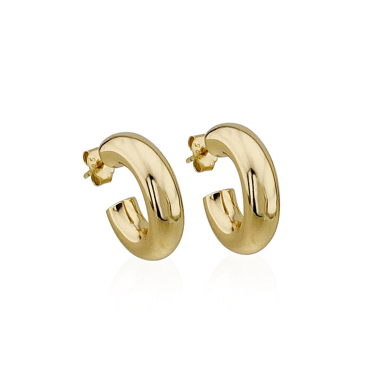 Basic Hoop Earrings - 1.5 cm Diameter - 1