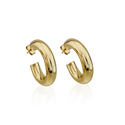 Basic Hoop Earrings - 2.5 cm Diameter - by Eda Çetin