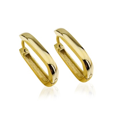 Basic Oval Hoop Earring - 1 cm Diameter - Thumbnail