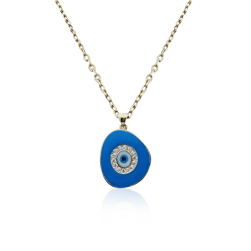 Beatrice Mini Enamel Evil Eye Bead Necklace