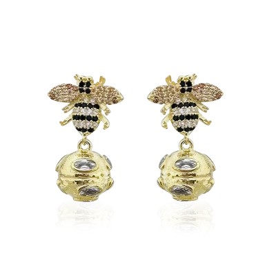 Bee Ball Earrings - Thumbnail