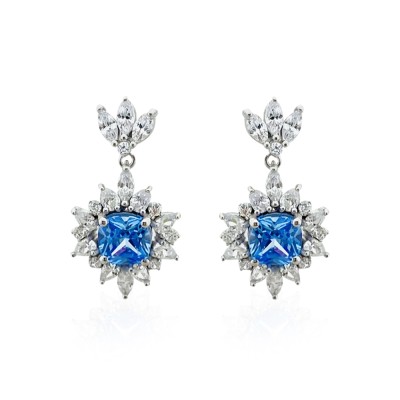 Blue Crystal Earrings