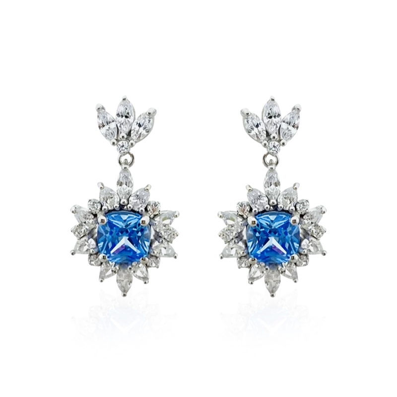 Blue Crystal Earrings