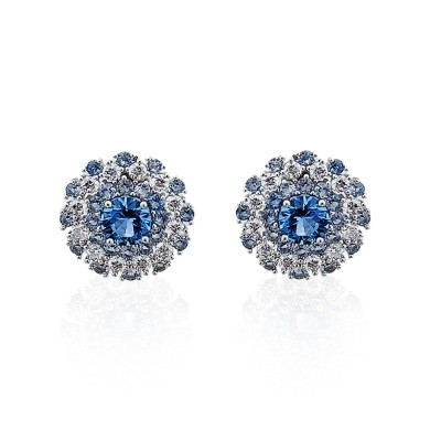Blue Ice Stone Earrings