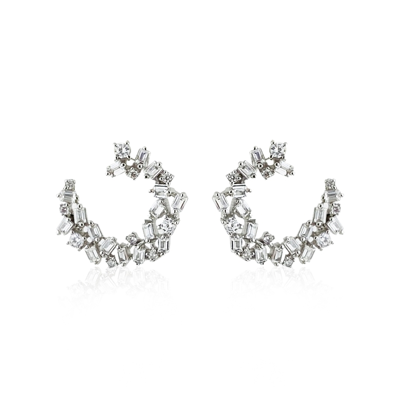 Broken Baguette Fan Earring
