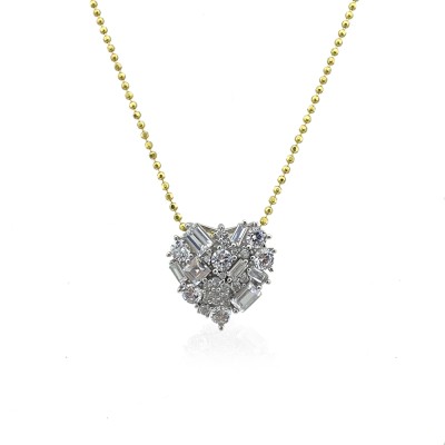 by Eda Çetin - Broken Baguette Heart Pendant (1)