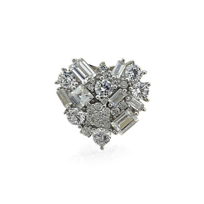 by Eda Çetin - Broken Baguette Heart Pendant