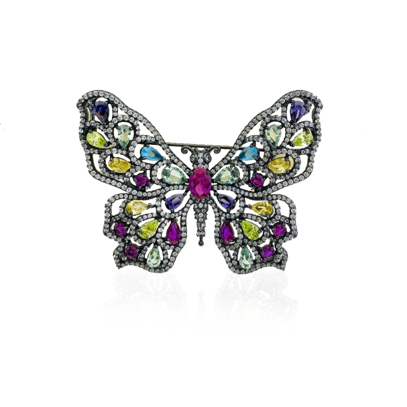 Butterfly Rosa Brooch