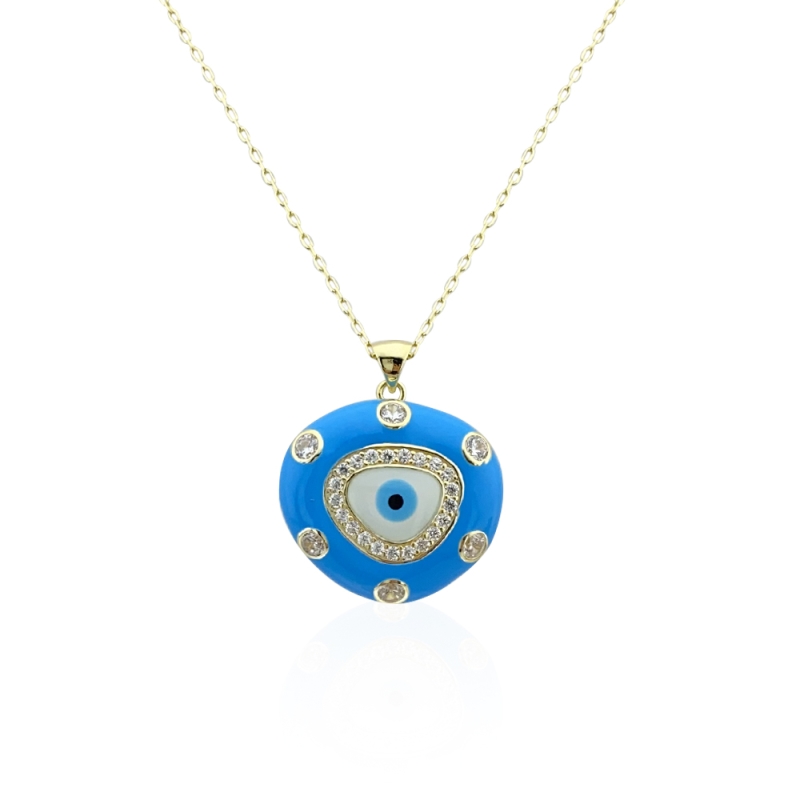 Carle Enamel Evil Eye Necklace