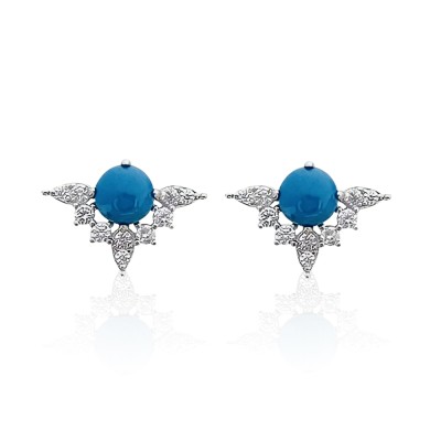 Carlisle Turquoise Detailed Earrings - Thumbnail