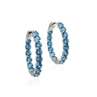 Carmen Hoop Earrings - 3 cm diameter - by Eda Çetin