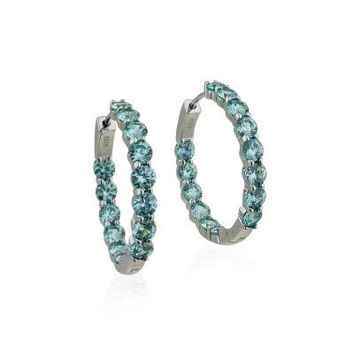 Carmen Hoop Earrings - 3 cm diameter - by Eda Çetin