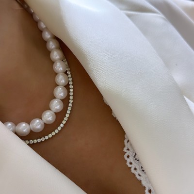 Carmen Pearl Necklace - Large - Thumbnail