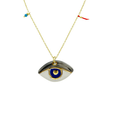 Ceramic Eye Necklace - by Eda Çetin