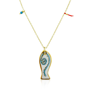 Ceramic Fish Necklace - by Eda Çetin
