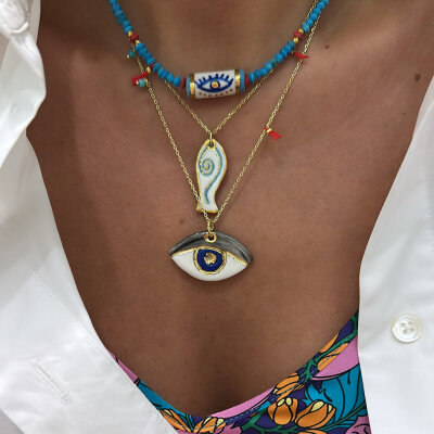 Ceramic Fish Necklace - by Eda Çetin