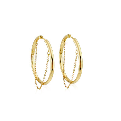 Chain Hoop Earrings - by Eda Çetin