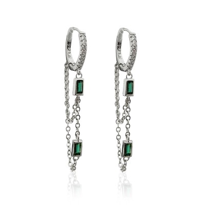 byEdaÇetin - Chain Pendant Hoop Earrings (1)